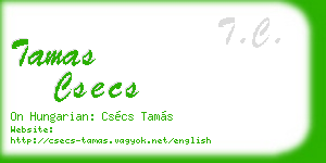 tamas csecs business card