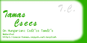 tamas csecs business card